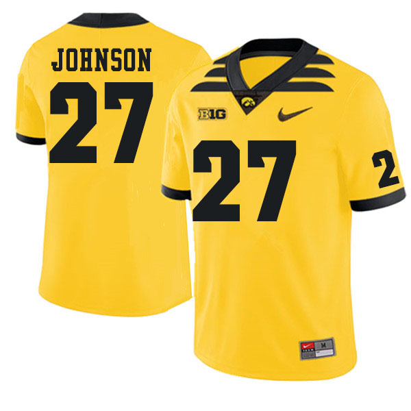 Men #27 Jack Johnson Iowa Hawkeyes College Football Jerseys Sale-Gold